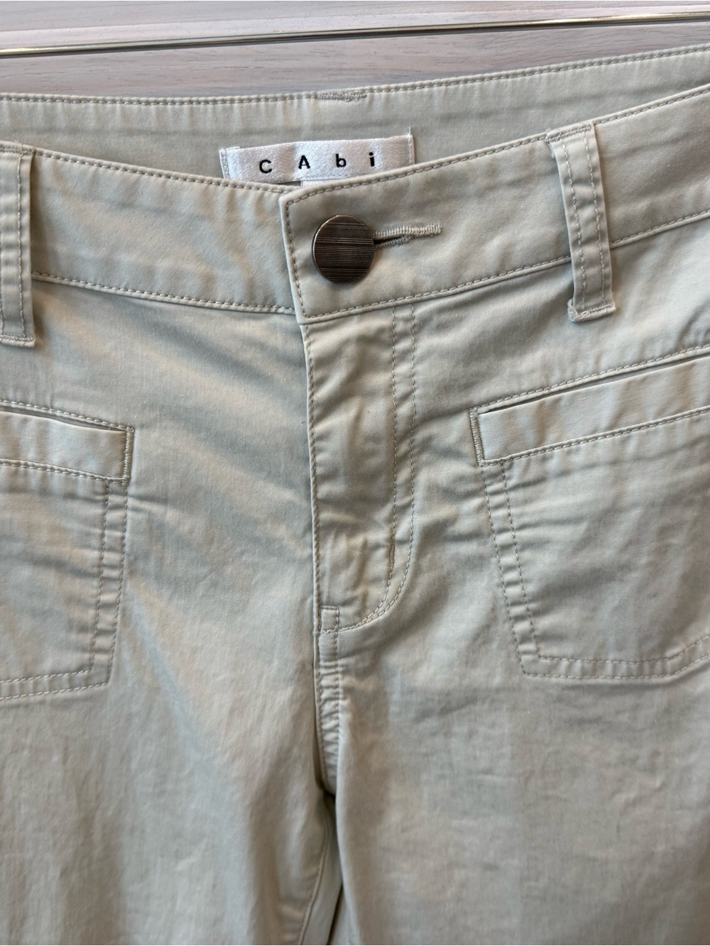 Cabi Sandy Trouser Tan Dress Flare Long Pants Size 4 - Picture 5 of 6